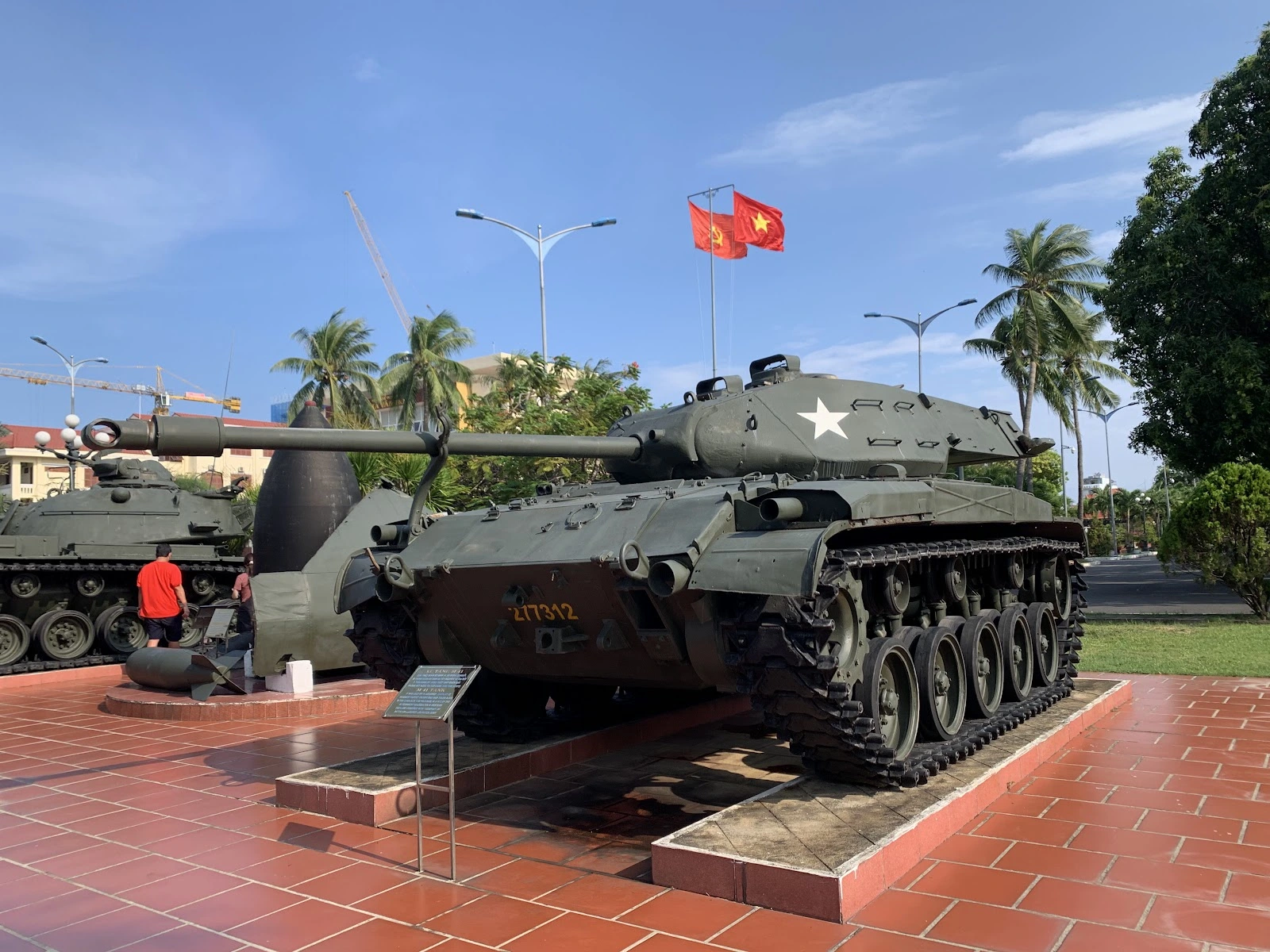 See the outdoor display area (tanks, planes, military hardware)
