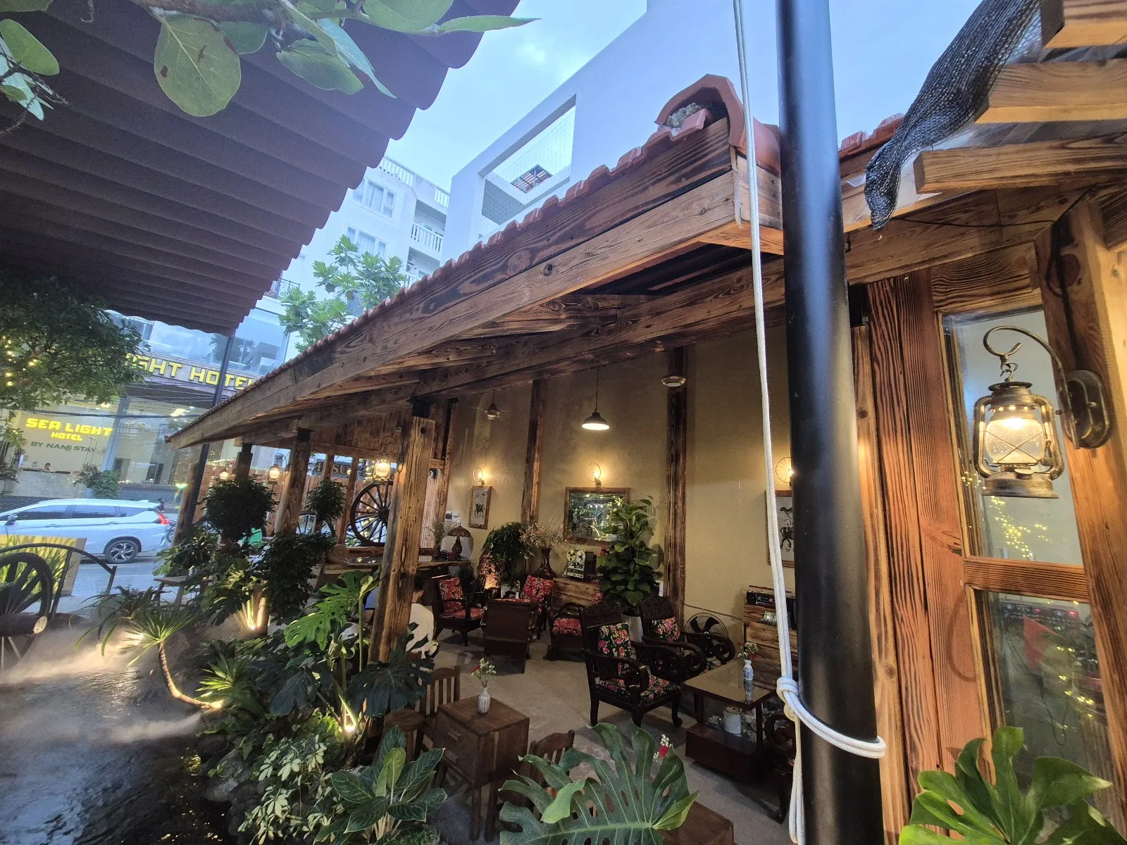 Cafe Phuong – Garden Cafe with Koi Fish Pond in Vintage Nostalgic Style