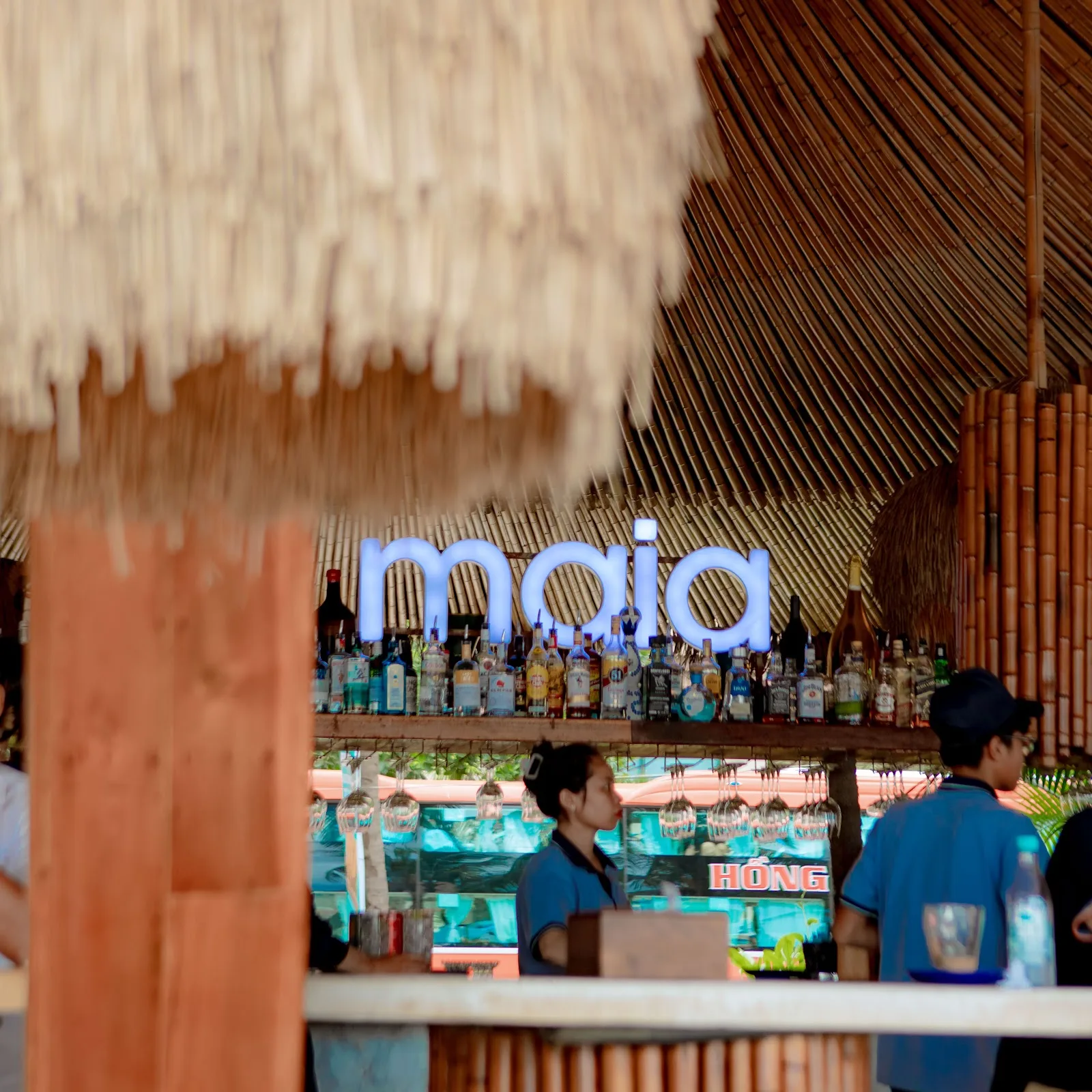 Maia Beach Bar - Vibrant Seaside Nightlife Spot with Lively DJs for Groups