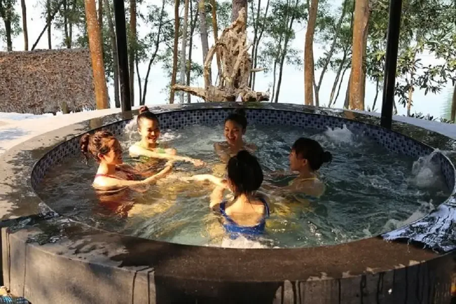 温泉入浴体験